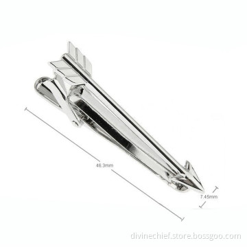 Custom Arrow Shape Metal Copper / Brass Tie Clip With Logo